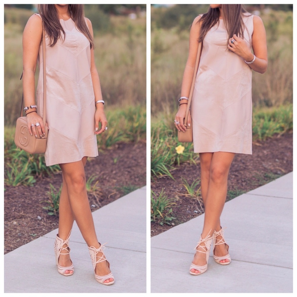 ZARA Pink Contrast Mini Dress Size XS